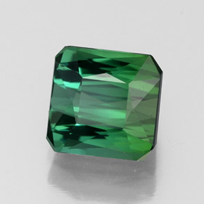 Tormalina naturale verde da 1,77 ct, taglio smeraldo, VVS