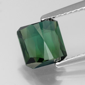 Tormalina naturale verde da 1,77 ct, taglio smeraldo, VVS