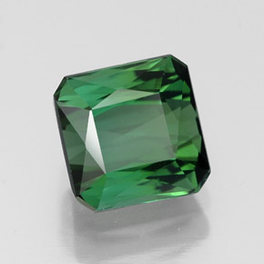 Tormalina naturale verde da 1,84 ct, taglio smeraldo, VVS