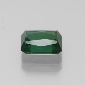 Tormalina naturale verde da 1,40 ct, taglio smeraldo, VVS