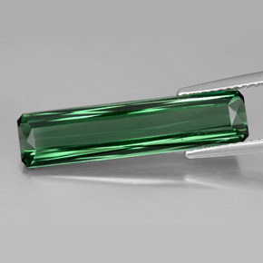 Tormalina naturale verde da 5,50 ct, taglio smeraldo, VVS-VS