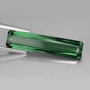 Tormalina naturale verde da 5,50 ct, taglio smeraldo, VVS-VS