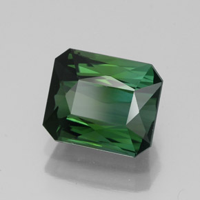 Tormalina naturale verde da 1,79 ct, taglio smeraldo, VVS-VS