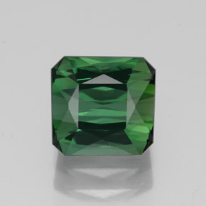 Tormalina naturale verde da 1,89 ct, taglio smeraldo, VVS-VS