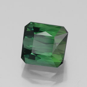 Tormalina naturale verde da 1,89 ct, taglio smeraldo, VVS-VS