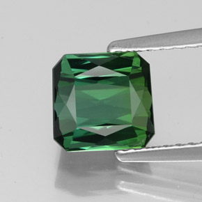 Tormalina naturale verde da 1,76 ct, taglio smeraldo, VVS-VS