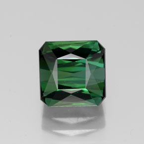 Tormalina naturale verde da 2,50 ct, taglio smeraldo, VVS
