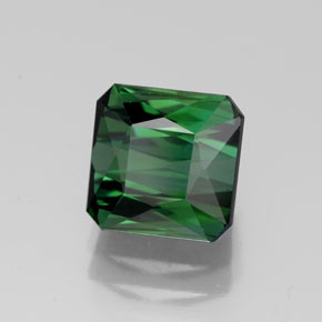 Tormalina naturale verde da 2,50 ct, taglio smeraldo, VVS