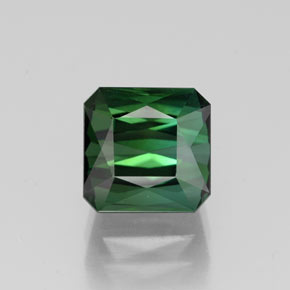 Tormalina naturale verde da 2,27 ct, taglio smeraldo, VVS