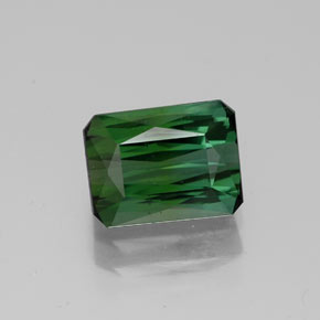 Tormalina naturale verde da 1,73 ct, taglio smeraldo, VS