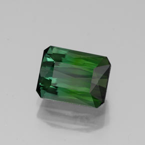 Tormalina naturale verde da 1,73 ct, taglio smeraldo, VS