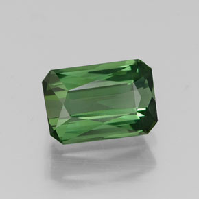 Tormalina naturale verde da 1,00 ct, taglio smeraldo, VVS-VS