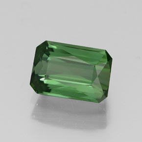 Tormalina naturale verde da 1,00 ct, taglio smeraldo, VVS-VS