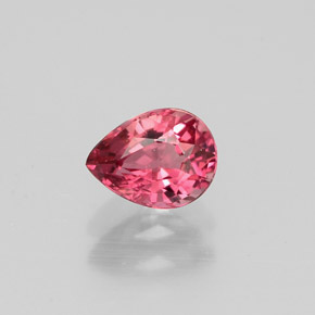Tormalina naturale rosa da 0,60 ct, taglio a pera, VVS-VS