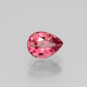 Tormalina naturale rosa da 0,60 ct, taglio a pera, VVS-VS