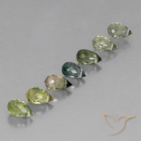 Gemme di Tormalina Multicolore naturale da 3.11 ct, Taglio briolette, VS