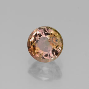 Tormalina naturale multicolore da 0,60 ct, taglio rotondo, VVS-VS