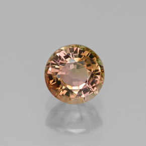 Tormalina naturale multicolore da 0,60 ct, taglio rotondo, VVS-VS