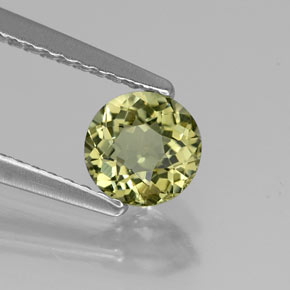 Tormalina naturale verde da 0,65 ct, taglio rotondo, VVS-VS