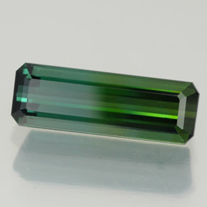 Tormalina naturale verde da 3,21 ct, taglio smeraldo, VVS