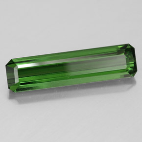 Tormalina naturale verde da 3,19 ct, taglio smeraldo, VVS