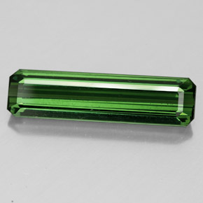 Tormalina naturale verde da 3,19 ct, taglio smeraldo, VVS