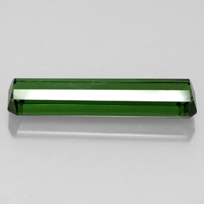 Tormalina naturale verde da 3,19 ct, taglio smeraldo, VVS