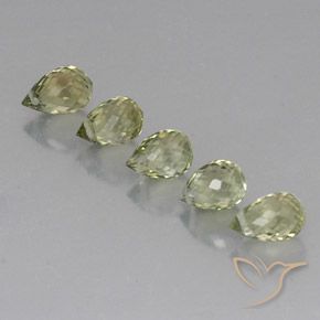 Gemme di Tormalina Verde salvia naturale da 2.48 ct, Taglio briolette, VS