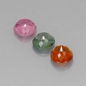 Tormalina naturale multicolore da  ct, taglio rotondo, VVS-VS