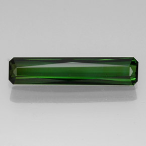 Tormalina naturale verde da 5,46 ct, taglio smeraldo, VVS