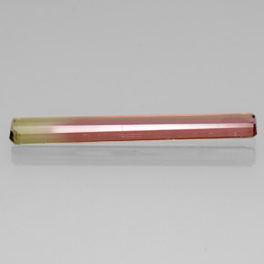 Tormalina naturale bicolore da 5,14 ct, taglio smeraldo, VS