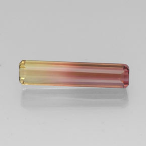 Tormalina naturale bicolore da 4,32 ct, taglio smeraldo, VVS
