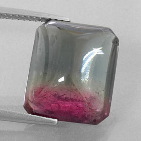 Tormalina naturale bicolore da 12,38 ct, trasparente, trasparente/traslucido
