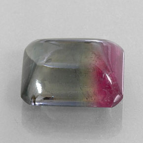 Tormalina naturale bicolore da 12,38 ct, trasparente, trasparente/traslucido