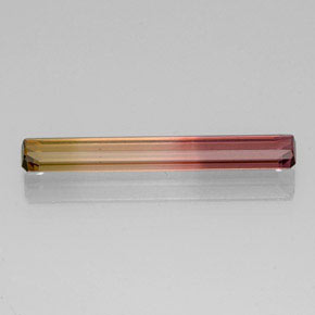 Tormalina naturale bicolore da 2,37 ct, taglio smeraldo, VVS-VS