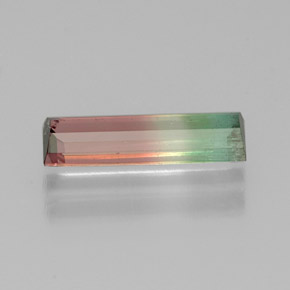 Tormalina naturale multicolore da 0,84 ct, baguette, VS-SI