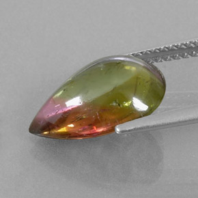 Tormalina naturale multicolore da 4,43 ct, trasparente, trasparente/traslucido