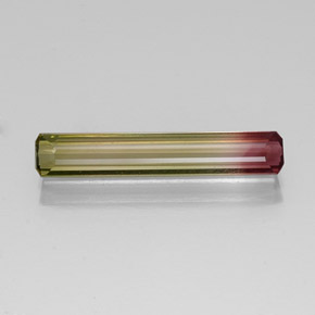 Tormalina naturale multicolore da 2,68 ct, taglio smeraldo, VVS-VS