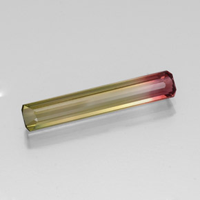 Tormalina naturale multicolore da 2,68 ct, taglio smeraldo, VVS-VS