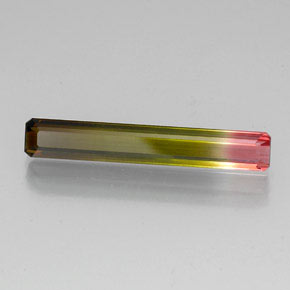 Tormalina naturale multicolore da 5,66 ct, taglio smeraldo, VVS-VS