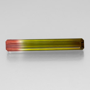 Tormalina naturale multicolore da 5,07 ct, taglio smeraldo, VS-SI