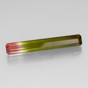 Tormalina naturale multicolore da 5,07 ct, taglio smeraldo, VS-SI
