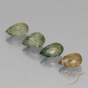 2.52ctw Naturale Multicolore Tormalina, Taglio briolette, VS