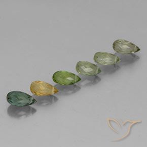 Gemme di Tormalina Multicolore naturale da 2.76 ct, Taglio briolette, VS