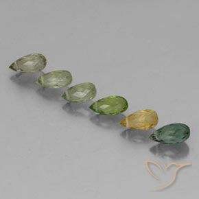 Gemme di Tormalina Multicolore naturale da 2.76 ct, Taglio briolette, VS