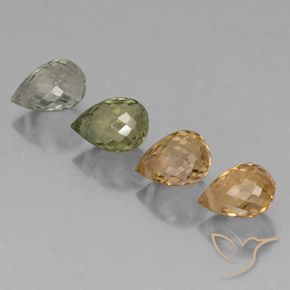 Gemme di Tormalina Multicolore naturale da 2.68 ct, Taglio briolette, VS
