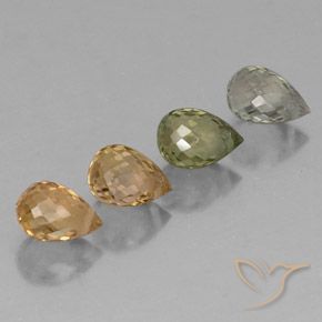 Gemme di Tormalina Multicolore naturale da 2.68 ct, Taglio briolette, VS