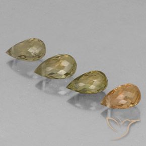 Gemme di Tormalina Multicolore naturale da 2.43 ct, Taglio briolette, VS