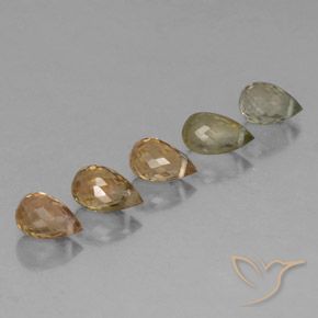 Gemme di Tormalina Multicolore naturale da 2.67 ct, Taglio briolette, VS