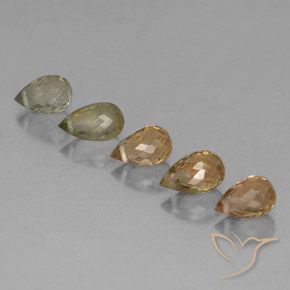 Gemme di Tormalina Multicolore naturale da 2.67 ct, Taglio briolette, VS